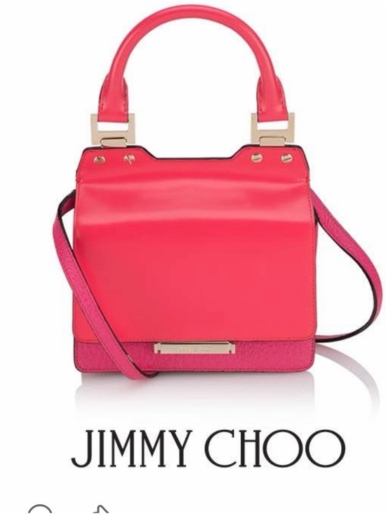 Jimmy Choo Handbags - Jimmy Choo Hot Pink Leather Top-Handle Crossbody